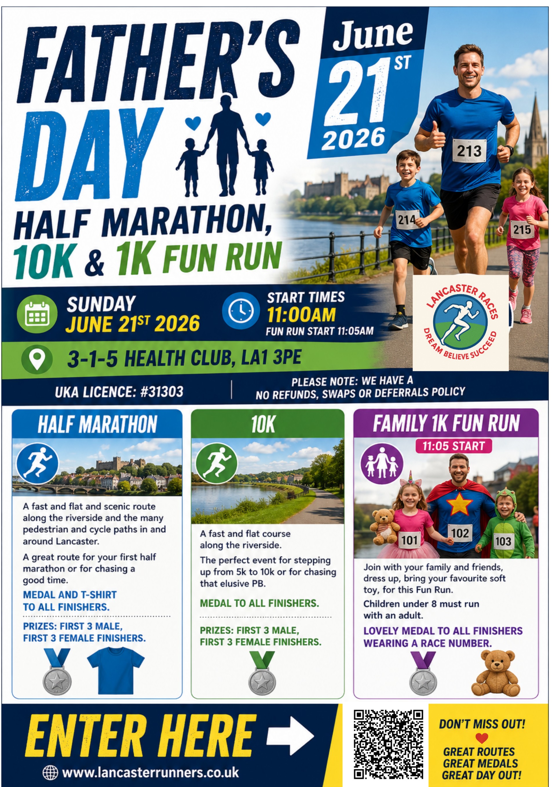 Fathers Day Fun Run poster