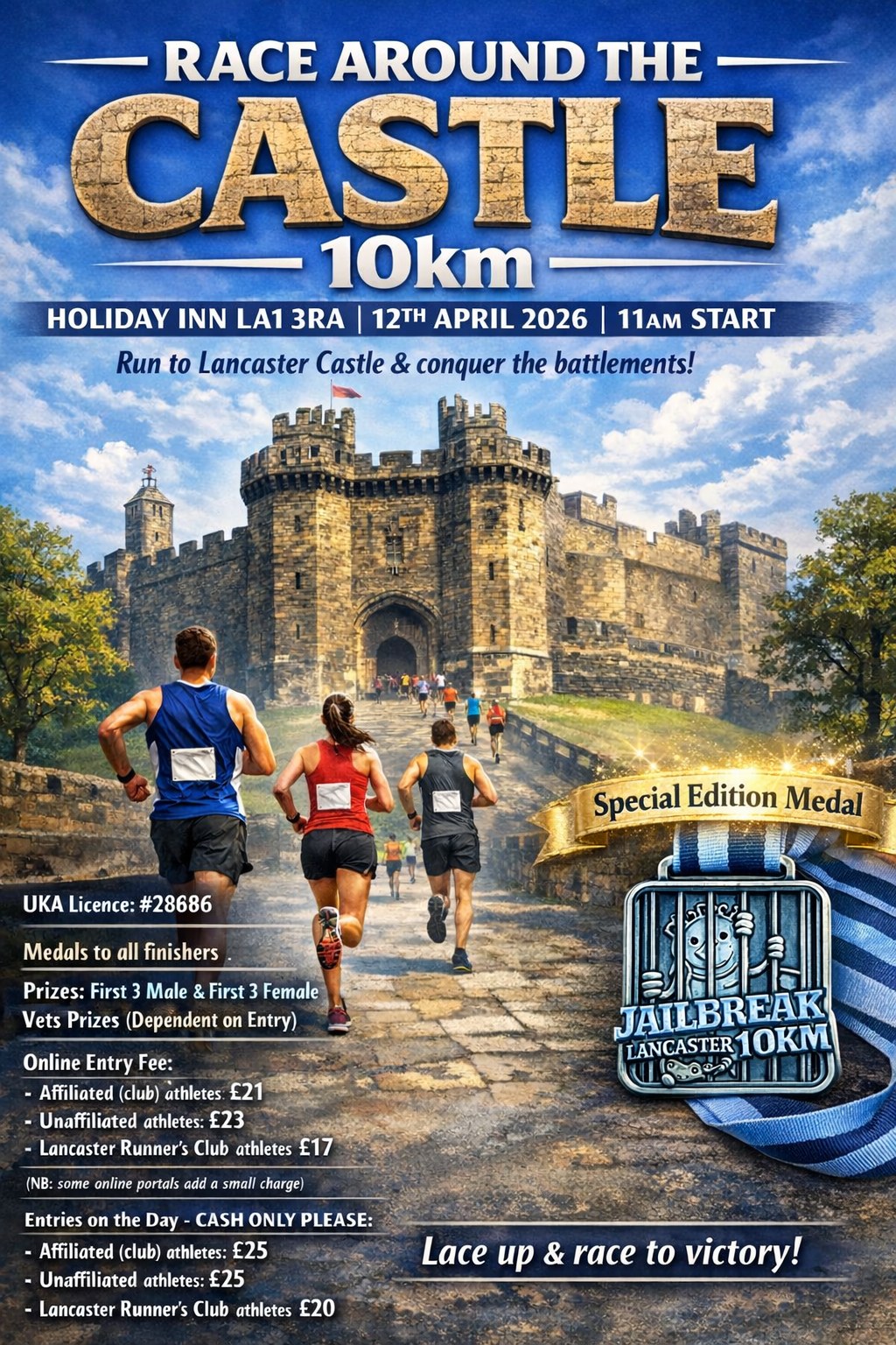 Race around the Castle 10K poster