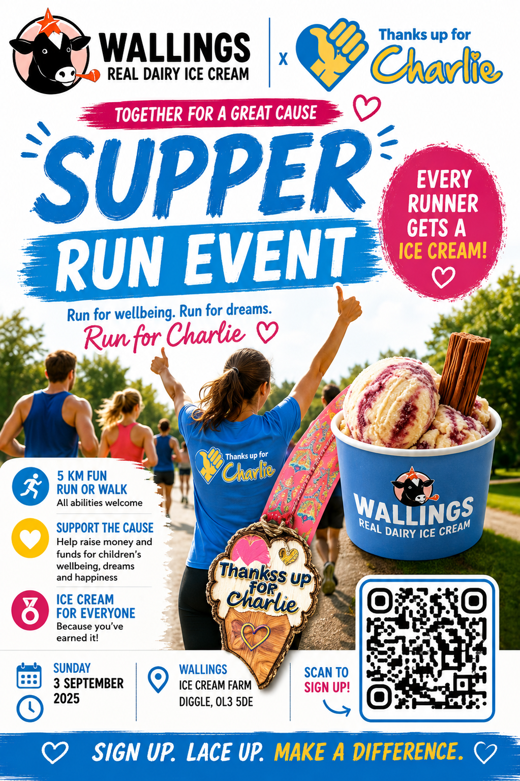 Wallings Ice Cream Thumbs Up Run poster